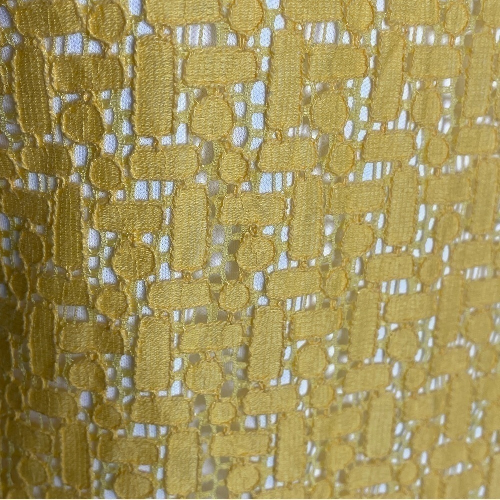 Maggy Boutique lace white and yellow dress Size 8 - Picture 5 of 7